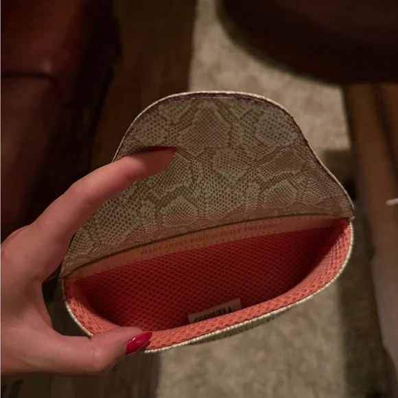 Consuela Gold Snakeskin Cosmetic Case - Picture 4 of 5